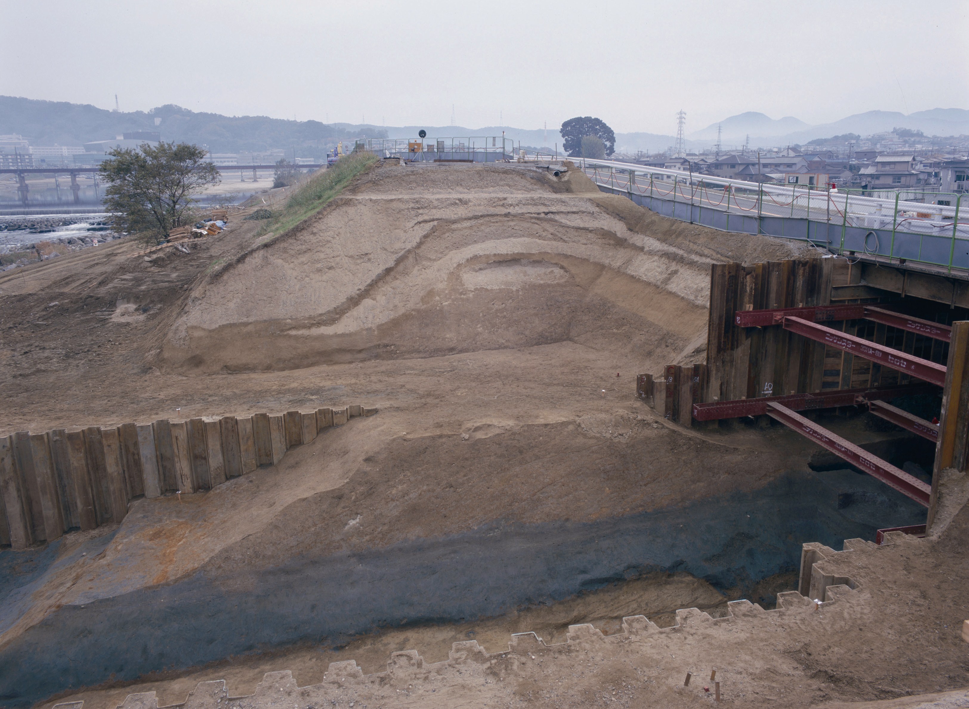 船橋遺跡堤防断面