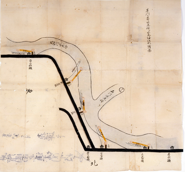 築留樋前堀関仕方絵図b