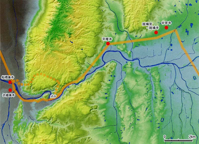 竜田道と周辺寺院