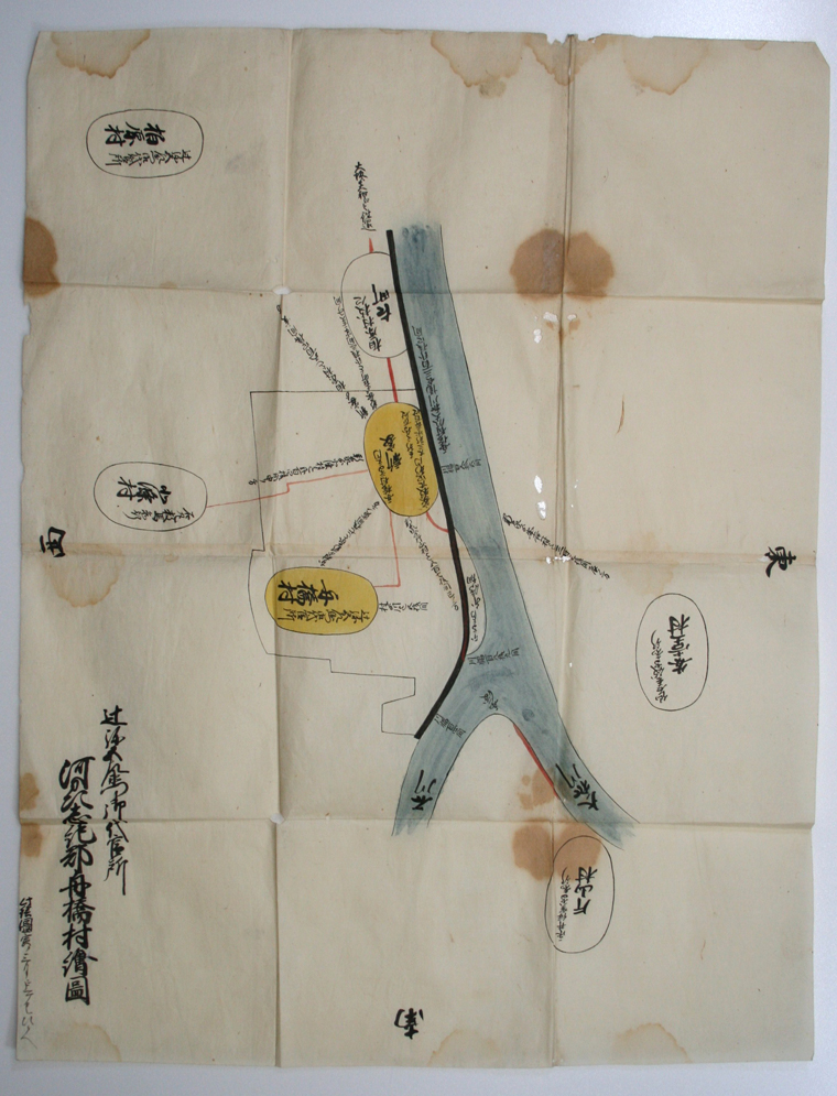 河州志紀郡舟橋村絵図