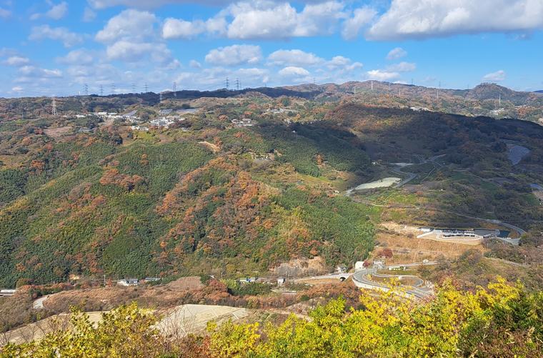 明神山からみた雁多尾畑