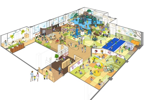 子どもの室内遊び場イメージパース