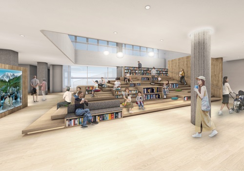 市民交流センター内観イメージパース 