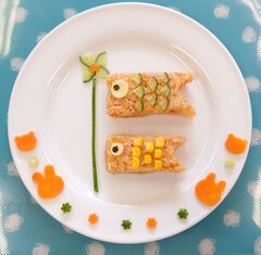 のびのびこいのぼり写真