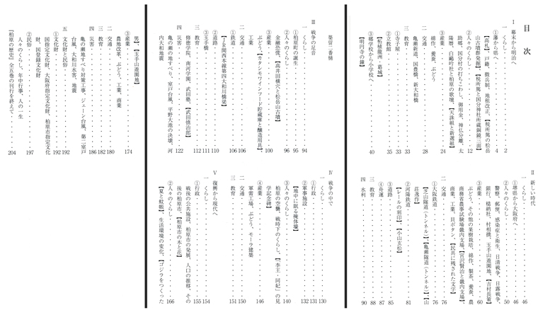 柏原の歴史5目次 柏原の歴史5目次